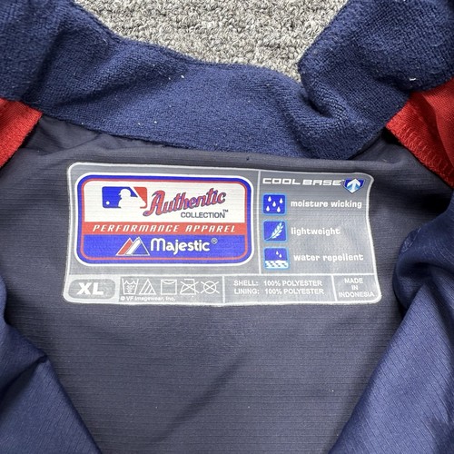Boston Red Sox Giacca Uomo XL Majestic Cool Base Zip Off Maniche MLB Baseball - Foto 9 di 15
