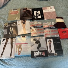 Lot of 14 Tights, Stockings  Pantyhose - CK, Victoria  s Secret, DK, RL, Spanx