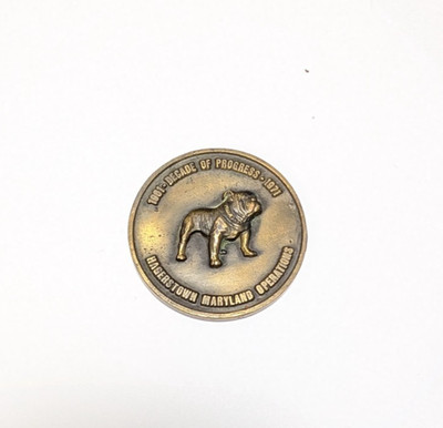 Brass Mack Truck Bulldog Token Hagerstown Maryland Operations 1971-81 RARE HTF