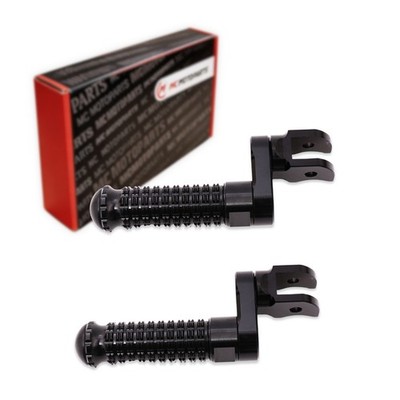Racing Black Front 25mm Lower Footpegs For Kawasaki ER-6N 09-16 15 14 13 12 11