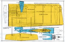 1/2 A profile Combat Kitten U-Control plans