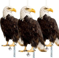 3PCS Eagles Bird Scarer Set Pigeon Deterrent w/ Tape for Home Roof Pond Garden