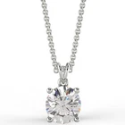 2.01 Ct Round Cut VS2/E Diamond Pendant 14K White Gold