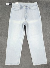 Mens Baggy Fit Jeans FITS 34x31 Blue Original Use Straight Leg Tagged 32X32 