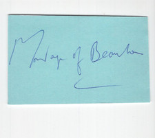 3rd Baron Montagu of Beaulieu Signed Clip  Autographed Aristocrat LGBTQ Interest