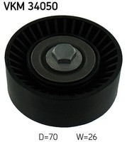 SKF VKM 34050 Umlenk- Und FüHrungsrolle, Keilrippenriemen FüR Ford, Volvo