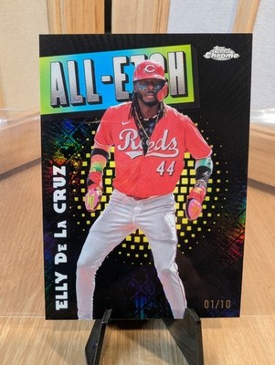 2025 Topps Chrome Logofractor All-Etch #CAE-4 Elly De La Cruz Black 1/10