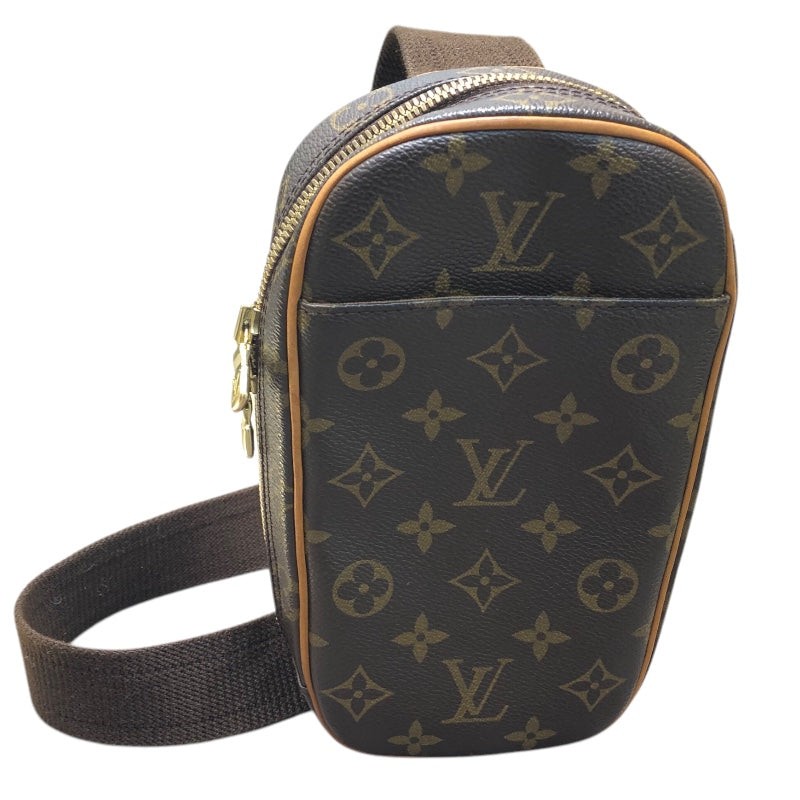 Louis Vuitton Monogram Pochette Gange M51870 Brown PVC Bag #3271