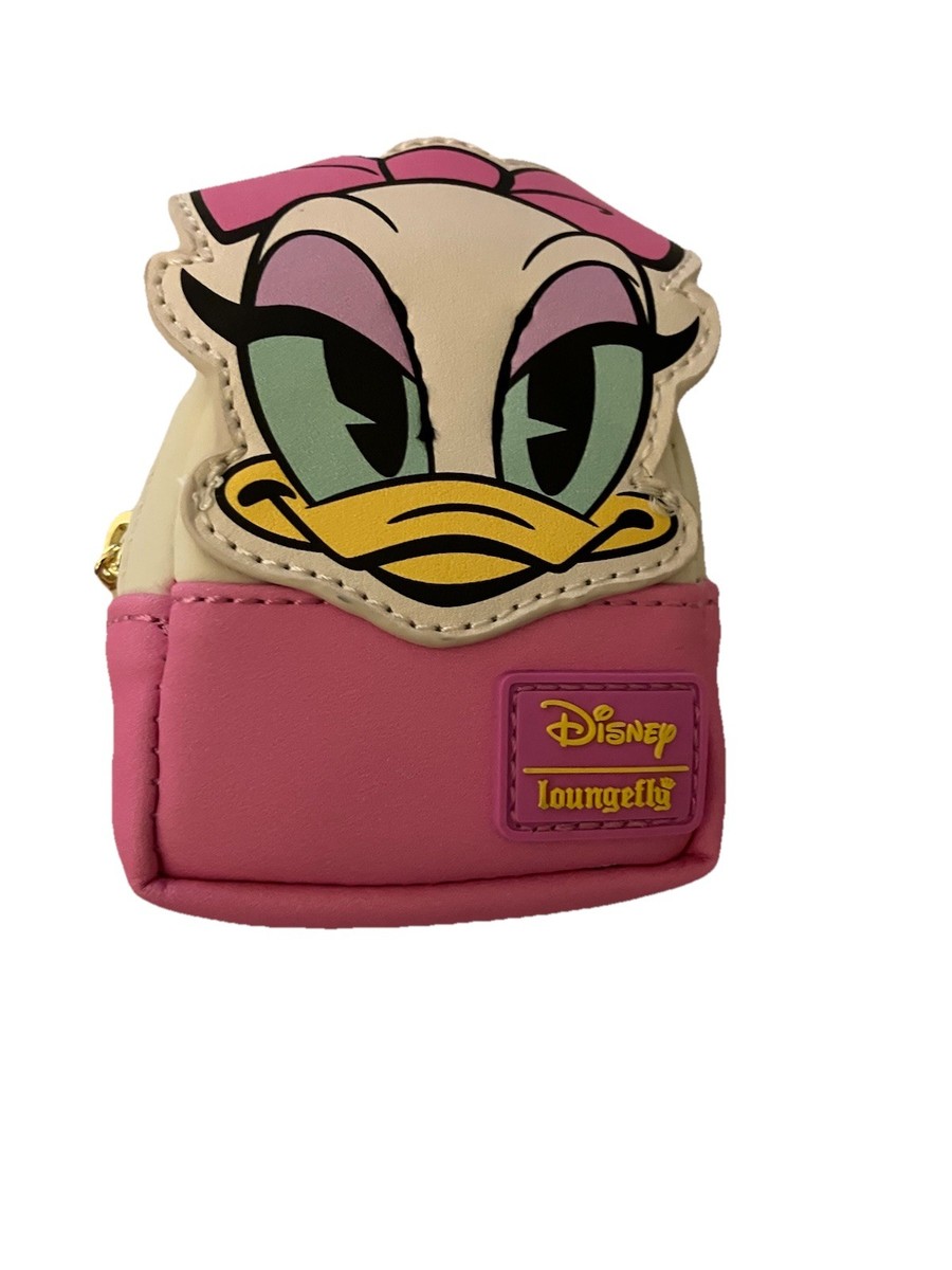 New Disney Parks Loungefly Daisy Duck Mini Backpack Keychain Charm