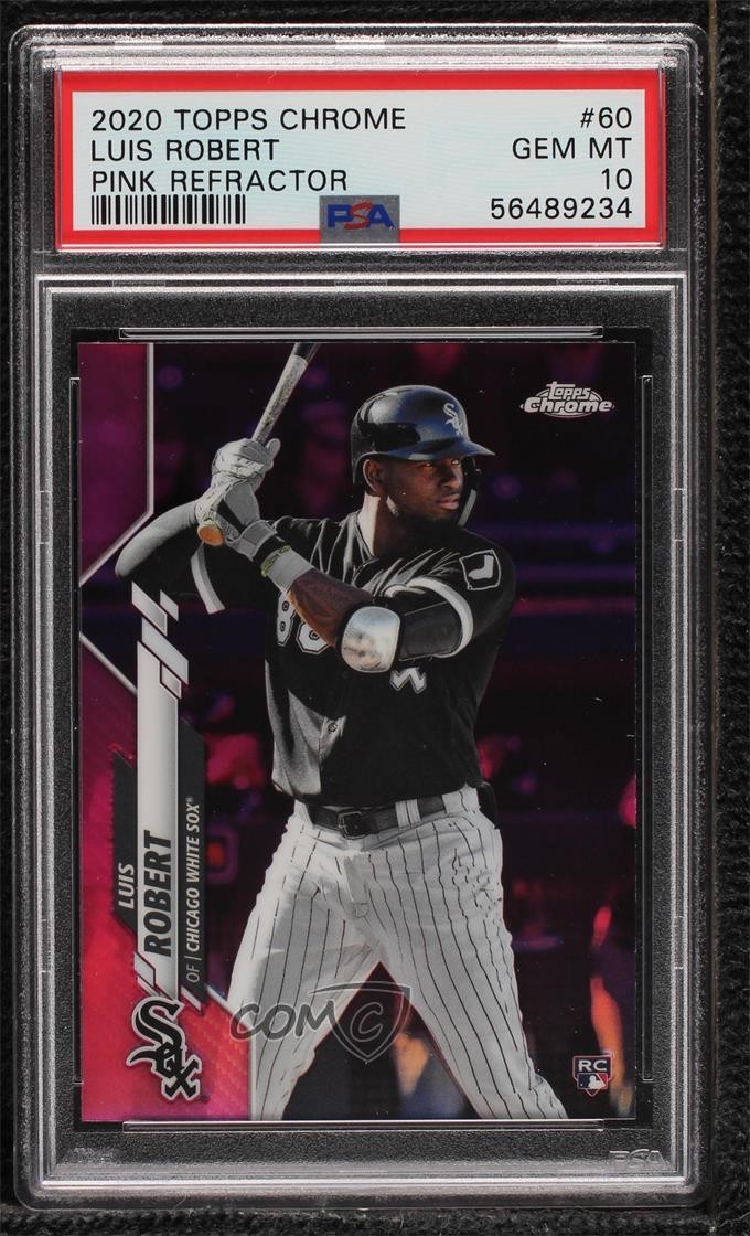 2020 Topps Chrome Pink Refractor Luis Robert #60 PSA 10 GEM MT 0kt8