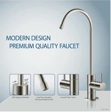 APEC Water Lead-Free Designer Drinking RO Water Faucet D Standard Brushed Nickel