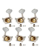 Metallor Open Gear Guitar String Tuning Pegs Machine Heads Tuners Slotted Hea...