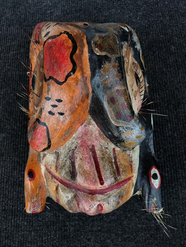 Antique Mask Hand Carved Wood