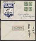 circa 1944 Dominion of Canada New Brunswick Coat of Arms Cover Scotchtown NS