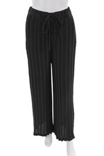 Theory Womens Traplin Draped Wide Leg High Rise Pants Black Size 00