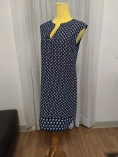 Ann Taylor Black & Blue Floral Sleeveless Dress Women's Size Small