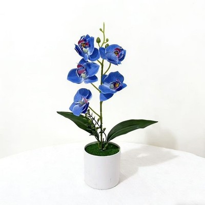 33cm High Fake Butterfly Orchid Compact for Shelf Desk Bedside Table Furniture