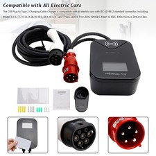 EV Charger Wallbox Type 2 32A 22KW CEE 3-Phase Plug Charging Station EV PHEV KP