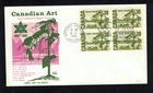 Canada #462, 1967 10¢ Centennial Paintings block of 4, Cole cachet FDC