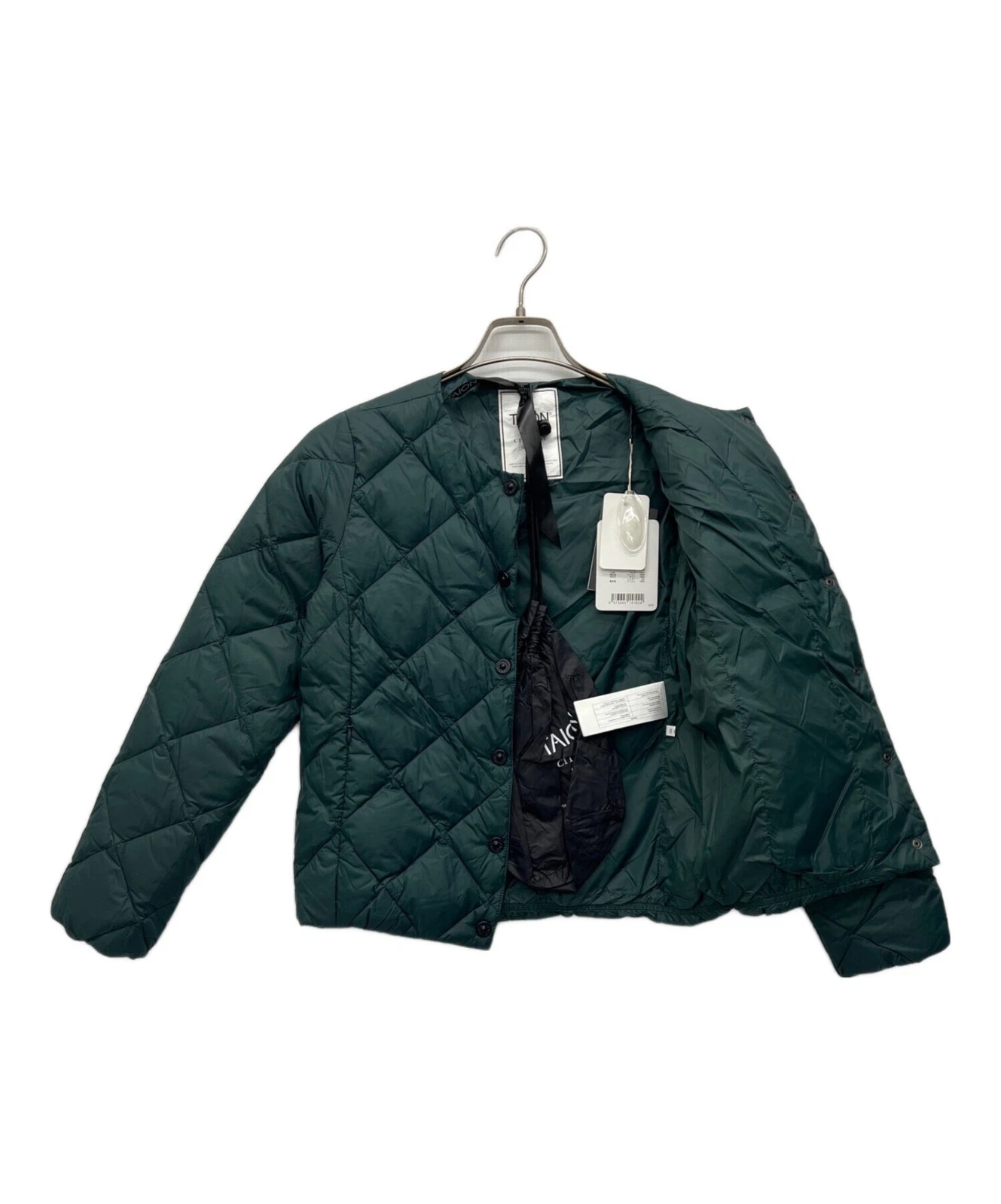 TAION Down Jacket Men's Size S Green Excellent image 3