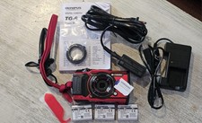 TESTED Olympus Tough TG-6 Camera 4x 2.1m 3 Batts, 256 GB Pro SD, Wall Charger