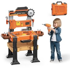 Kids Tool Bench for Toddler Pretend Play Workbench Mechanic Set with Realisti...