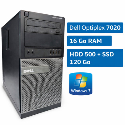 Dell OptiPlex 7020 MT i5-4590 16GB SSD120GB+HDD500GB HD5450 Windows 7 Pro
