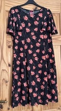 Very Dress Size 18 Black Floral 