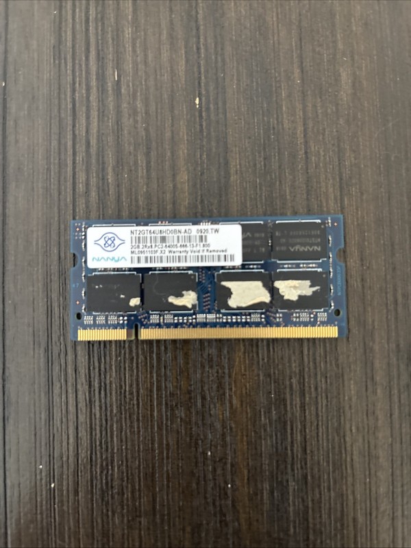 Nanya 2GB DDR2-800 PC2-6400 Laptop Memory RAM NT2GT64U8HD0BN-AD