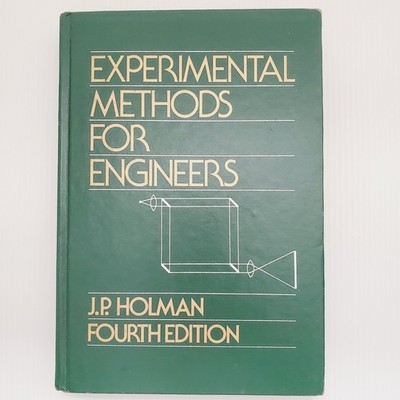 Experimental Methods For Engineers Jack P. Holman-Fourth Edition Book Hardcover