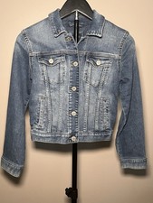 Gap Kids Unisex Soft Stretch Denim Jean Jacket Size Large 10-12 