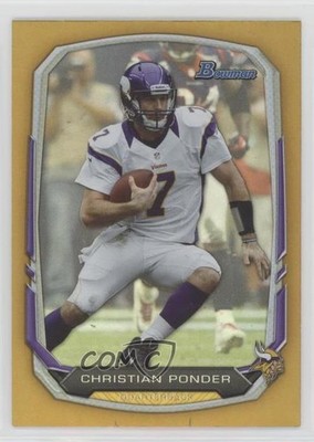2013 Bowman Gold Rainbow Foil 3/75 Christian Ponder #66 0o6v