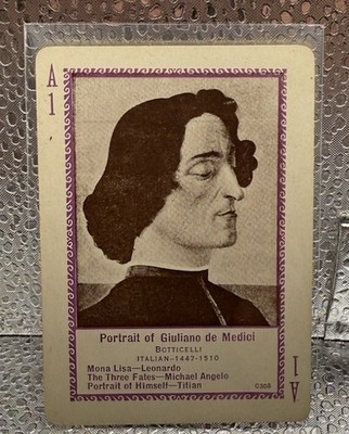 1897 Cincinnati Fireside Game Co Famous Paintings Portrait Of Giuliano De Medici