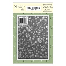 Lisa Horton Crafts Mini Blooms Embossing Folder 5"X7"-Lily Of the Valley Backgro