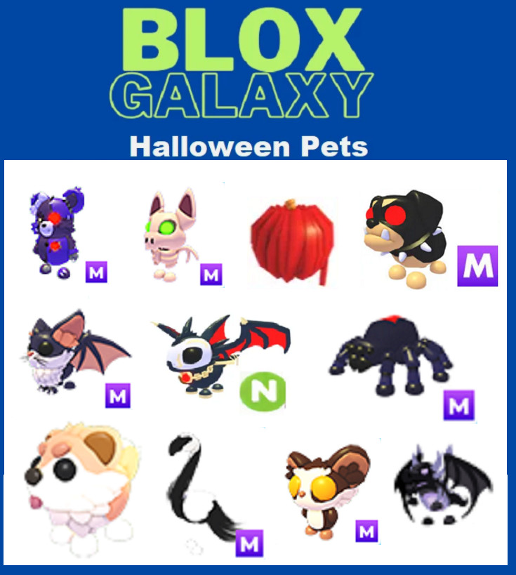 Halloween Pets - Cryptid - Slimingo - Black Widow - Phantom Dragon - Kitty Bat