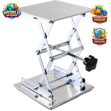 Labor Hebeb&uuml;hne Scherenheber Edelstahl 200x200mm max. 15kg f&uuml;r Experimente