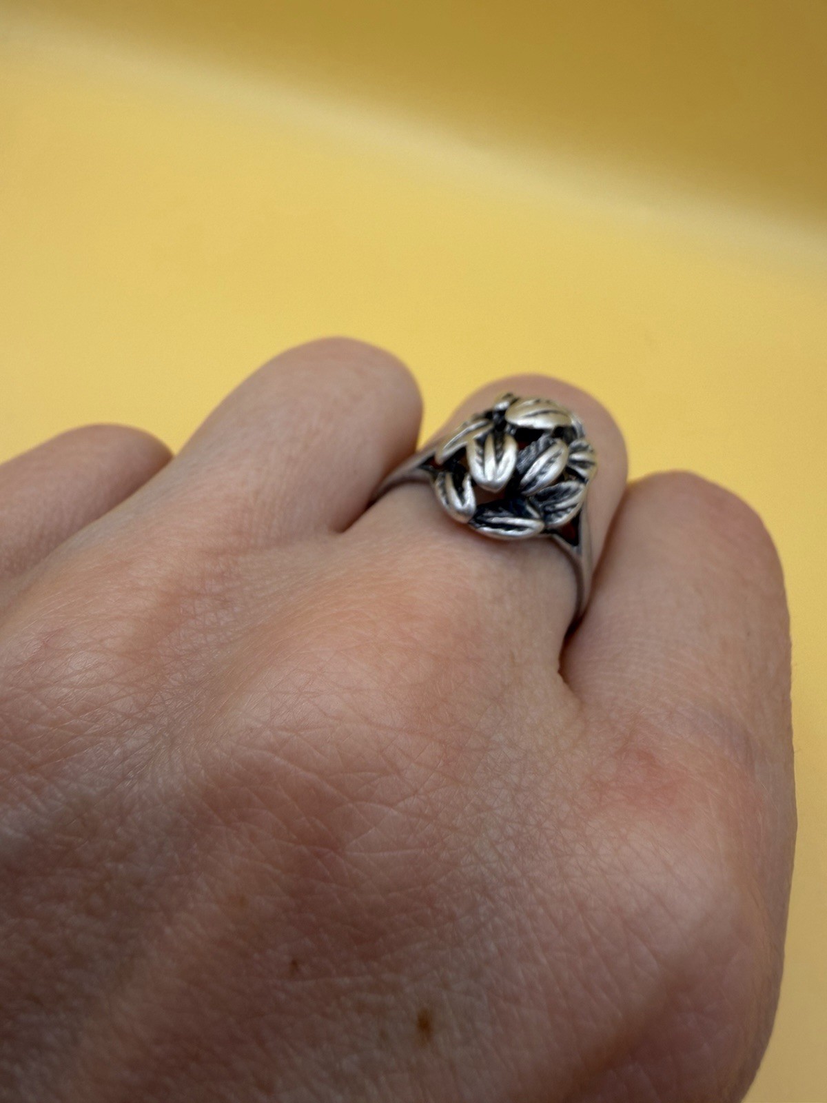 Vintage Soviet Sterling Silver Ring - Size R1/2#35 image 4