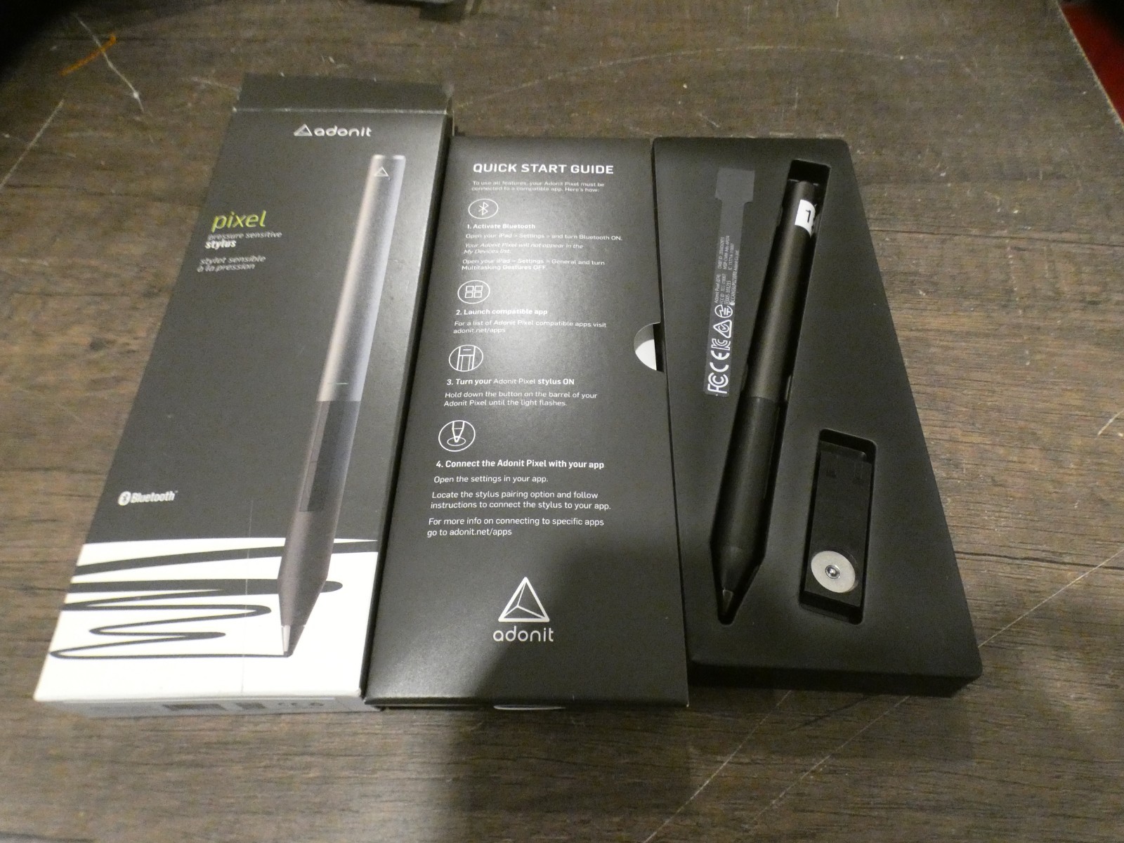 Adonit ADPBL Pixel Pressure Sensitive Stylus - Black Bluetooth TouchPen