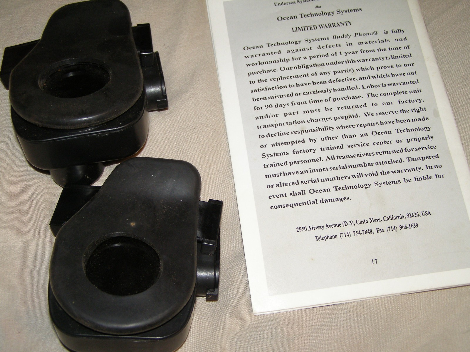 VTG US Divers RX-100 Buddy Phone modules + directions Scuba underwater com