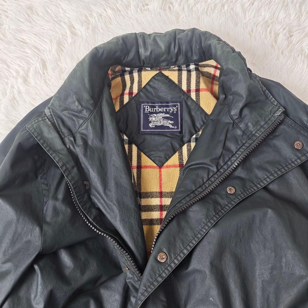 Burberry Oiled Jacket Nova Check Made in England Black Size L Vintage Men's thumbnail 7