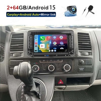 Für VW T6 Transporter Multivan Apple Carplay GPS Navi Android 15 Autoradio KAM