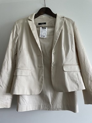 Hallhuber Kostüm Creme Blazer+Rock Gr. 40, Neu mit Etikett