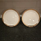 Vintage Set Of 2 McCoy Nelson Graystone Dinner Plates