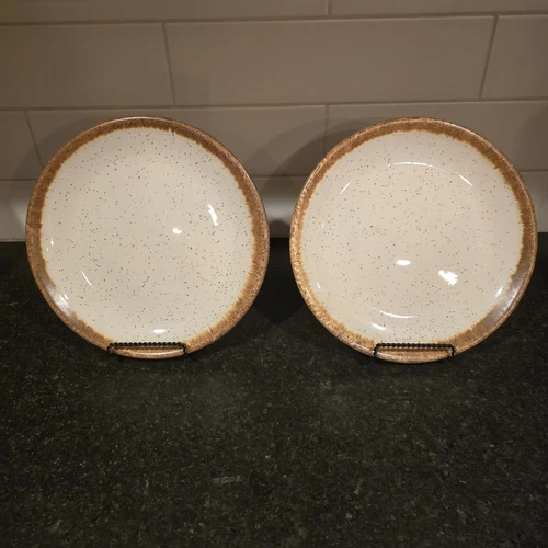 Vintage Set Of 2 McCoy Nelson Graystone Dinner Plates