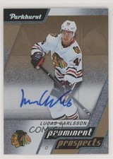 2020-21 Upper Deck Parkhurst Prominent Prospects Gold Lucas Carlsson Auto 10v6