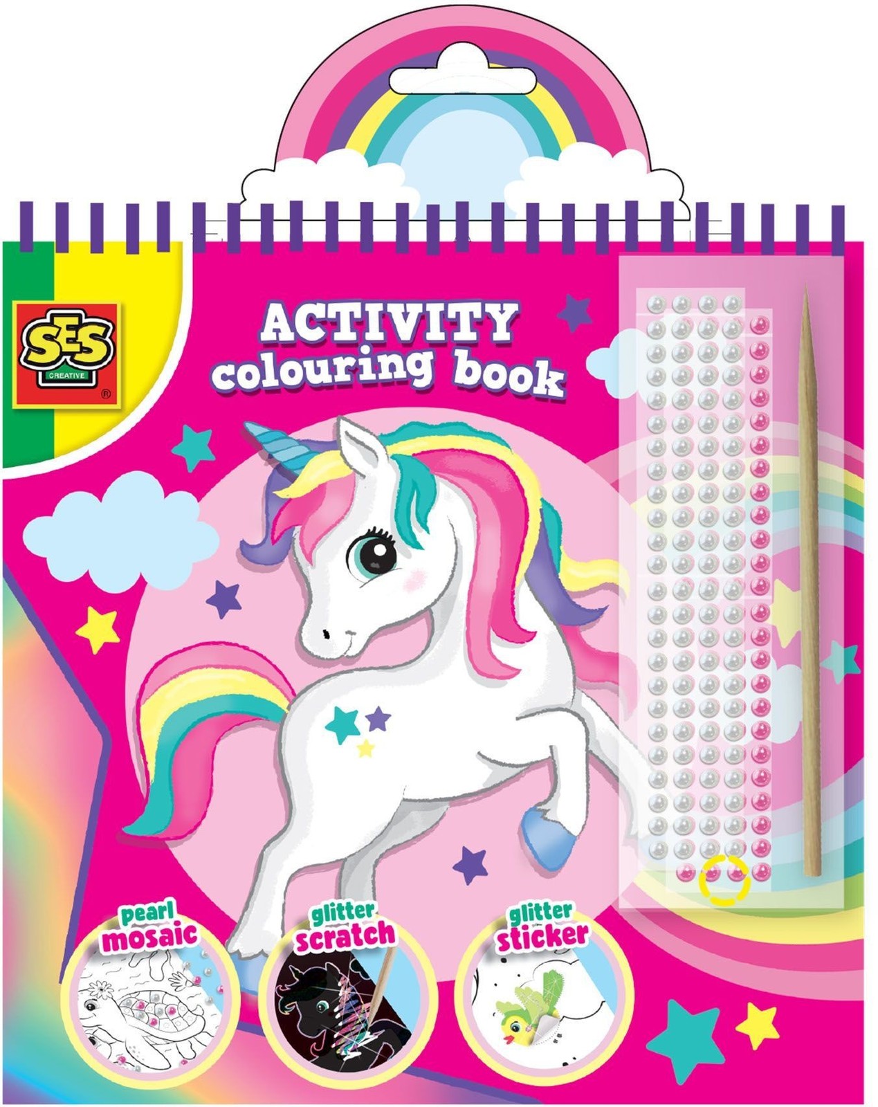 Cahier d'activités de coloriage à paillettes 3 en 1 livre créatif fille garçon