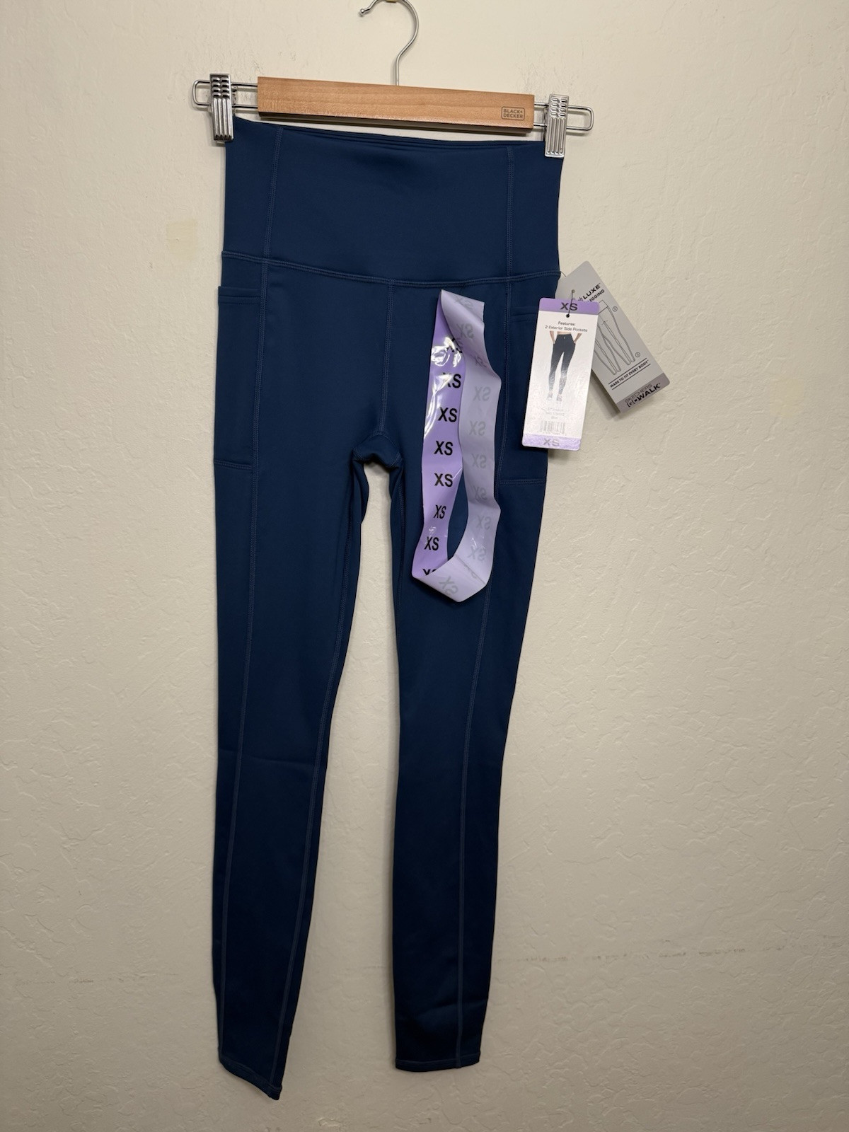 Skechers High Waist Yoga Leggings with Pockets for Women Size XS Blue Walk Go
