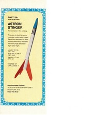 Vintage Estes Stinger K-53 Instructions and Fin Pattern