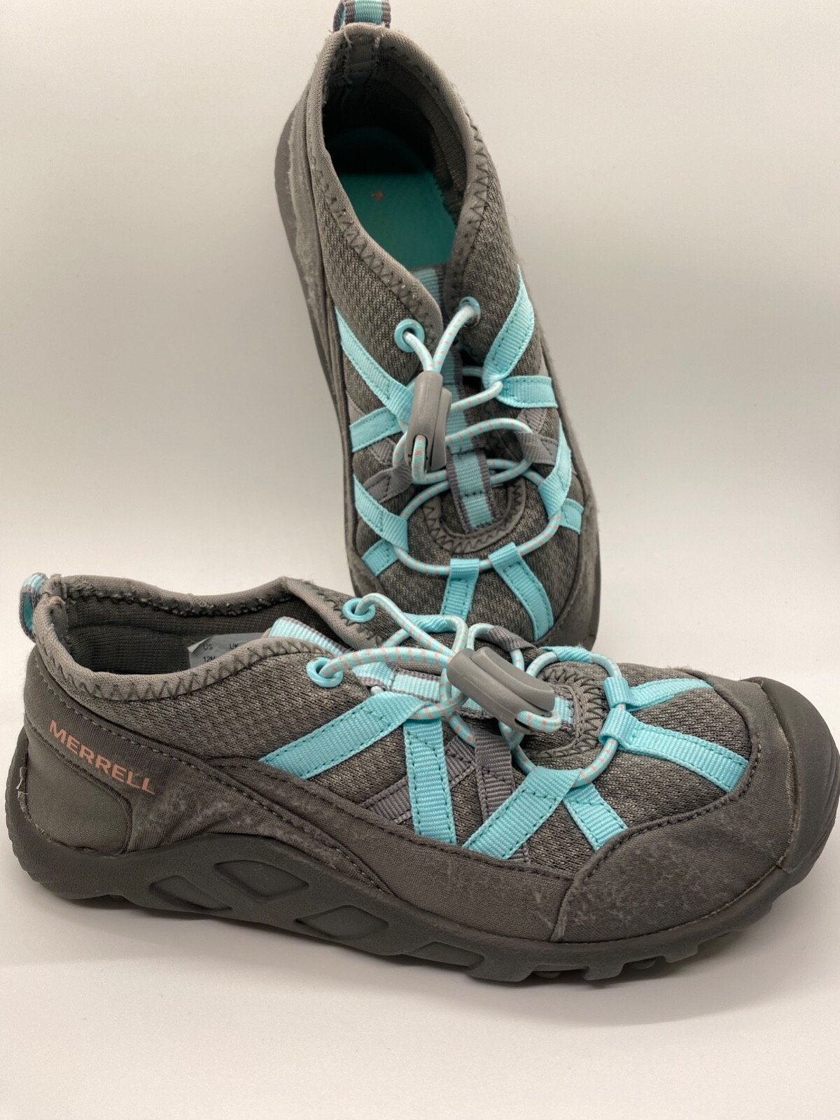 Sandali Merrell bambini unisex Hydro Lagoon escursionismo acqua scarpe grigie taglia 12M USATI