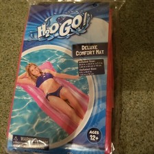 Bestway H20 GO Deluxe Comfort Mat Pink Inflated Size 64.6" x 24.8" x 7.1" NEW